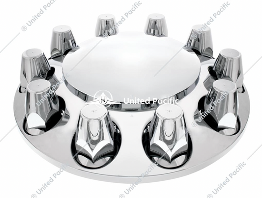 Chrome Dome Front Axle Cover With 33mm Nut Cover - Thread-On