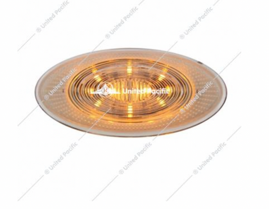 10 LED Peterbilt 386 Front Fender Turn Signal Light - Amber LED/Clear Lens