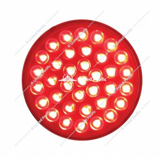 36 LED 4" Round Stop, Turn & Tail Light - Red/Red Lens