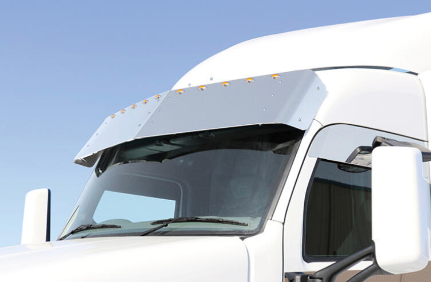Peterbilt Rear Window Visor RoadWorks Peterbilt Windshield Visors – HD Equipment Inc Site